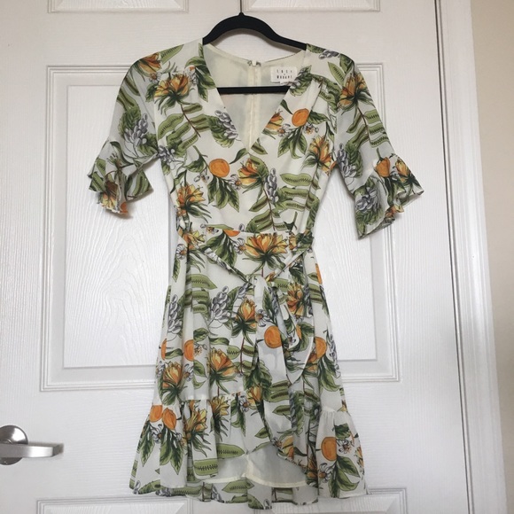 NWOT Lost + Wander  Limonada Wrap Dress Small - Picture 5 of 11